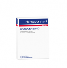 HANSAPOR steril Wundverband 6x7 cm 3 St