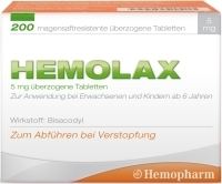 HEMOLAX 5mg magensaftresis. berzogene Tabletten 200 St