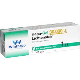 Ein aktuelles Angebot für HEPA GEL 30.000 internationale Einheit  Lichtenstein 100 g Gel Venenleiden - jetzt kaufen, Marke Zentiva Pharma GmbH.