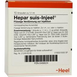 Ein aktuelles Angebot für HEPAR SUIS Injeel Ampullen 10 St Ampullen Naturheilkunde & Homöopathie - jetzt kaufen, Marke Biologische Heilmittel Heel GmbH.