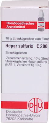 HEPAR SULFURIS C 200 Globuli 10 g
