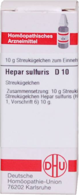 HEPAR SULFURIS D 10 Globuli 10 g