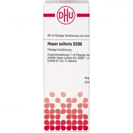 HEPAR SULFURIS D 200 Dilution 20 ml