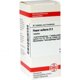HEPAR SULFURIS D 3 Tabletten 80 St Tabletten