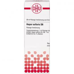 HEPAR SULFURIS D 6 Dilution 20 ml