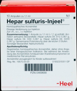 HEPAR SULFURIS INJEEL Ampullen 10 St