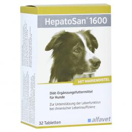 HEPATOSAN 1600 Ergänzungsfutterm.Tab.f.Hund/Katze 32 St Tabletten