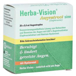 Ein aktuelles Angebot für HERBA-VISION Augentrost sine Augentropfen 20 X 0.4 ml Augentropfen Trockene & gereizte Augen - jetzt kaufen, Marke OmniVision GmbH.
