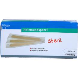 HOLZMUNDSPATEL steril 150 mm lang einzeln verpackt 50 St.