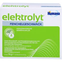 HUMANA Elektrolyt Fenchel Pulver Faltschachtel 75 g