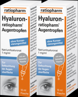 HYALURON-RATIOPHARM Augentropfen 2X10 ml