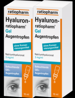 HYALURON-RATIOPHARM Gel Augentropfen 2X10 ml