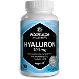 HYALURONSÄURE 300 mg hochdosiert vegan Kapseln 90 St.