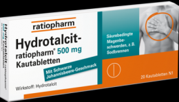 HYDROTALCIT-ratiopharm 500 mg Kautabletten 20 St