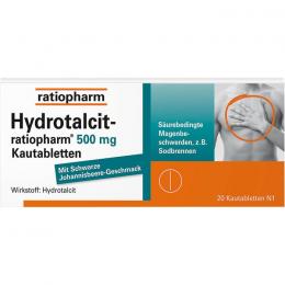 HYDROTALCIT-ratiopharm 500 mg Kautabletten 20 St.