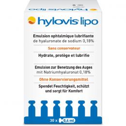 HYLOVIS lipo Augentropfen Einzeldosispipetten 12 ml