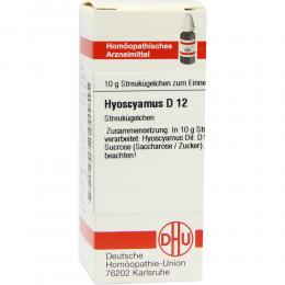 HYOSCYAMUS D 12 Globuli 10 g Globuli