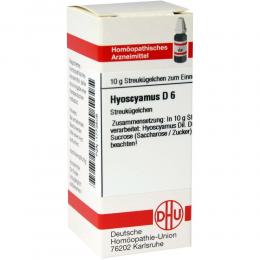 HYOSCYAMUS D 6 Globuli 10 g Globuli