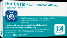 IBU-LYSIN 1A Pharma 400 mg Filmtabletten 20 St