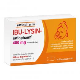 IBU-LYSIN ratiopharm® 400 mg Filmtabletten 10 St Filmtabletten