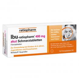 Ibu-ratiopharm® 400 mg akut Schmerztabletten Filmtabletten 10 St Filmtabletten