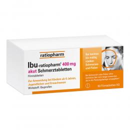 Ibu-ratiopharm® 400 mg akut Schmerztabletten Filmtabletten 50 St Filmtabletten