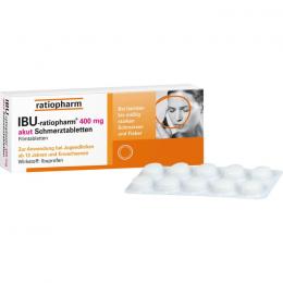 IBU-RATIOPHARM 400 mg akut Schmerztbl.Filmtabl. 20 St.