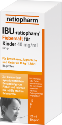 IBU-RATIOPHARM Fiebersaft für Kinder 40 mg/ml 100 ml