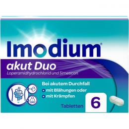 IMODIUM akut Duo 2 mg/125 mg Tabletten 6 St.