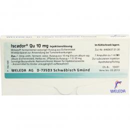 Ein aktuelles Angebot für ISCADOR Qu 10 mg Injektionslösung 7 X 1 ml Injektionslösung Naturheilmittel - jetzt kaufen, Marke Iscador AG.