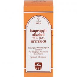 ISOPROPYLALKOHOL 70% V/V Hetterich 100 ml
