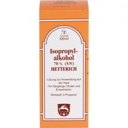 ISOPROPYLALKOHOL 70% V/V Hetterich 100 ml