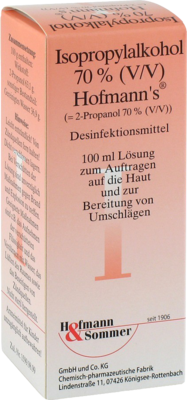 ISOPROPYLALKOHOL 70% V/V Hofmann's 100 ml