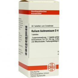 KALIUM BICHROMICUM D 4 Tabletten 80 St Tabletten