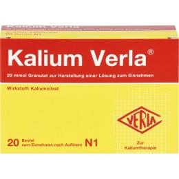 KALIUM VERLA Granulat Btl. 20 St.