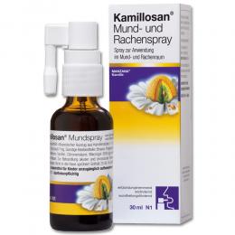 Ein aktuelles Angebot für KAMILLOSAN Mund- und Rachenspray 30 ml Spray Entzündung im Mund & Rachen - jetzt kaufen, Marke Viatris Healthcare GmbH - Zweigniederlassung Bad Homburg.