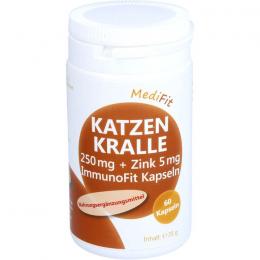 KATZENKRALLE 250 mg+Zink 5 mg ImmunoFit Kapseln 60 St.