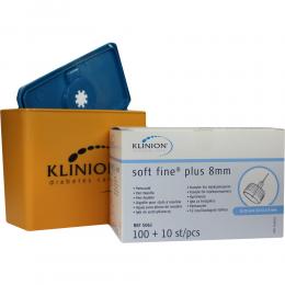 KLINION Soft fine plus Pen-Nadeln 8mm 31 G 0,25mm 110 St Kanüle