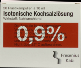 KOCHSALZLSUNG 0,9% Pl.Fresenius Injektionslsg. 20X10 ml