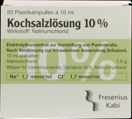 KOCHSALZLSUNG 10% Infusionslsungskonzentrat 20X10 ml