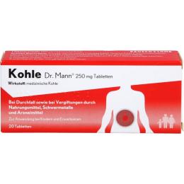 KOHLE Dr.Mann 250 mg Tabletten 20 St.