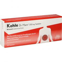 Ein aktuelles Angebot für KOHLE Dr.Mann 250 mg Tabletten 20 St Tabletten Nahrungsergänzungsmittel - jetzt kaufen, Marke Dr. Gerhard Mann - Chemisch-pharmazeutische Fabrik GmbH.