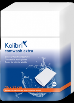 KOLIBRI comwash extra Waschhandschuh unfol.16x24cm 50 St