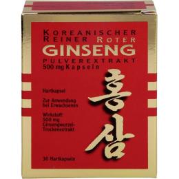 KOREANISCHER Reiner Roter Ginseng Pulverextr.Kaps. 30 St.