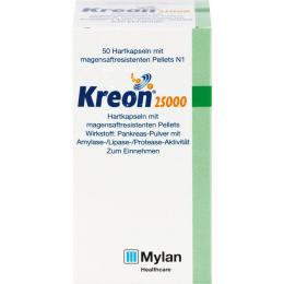KREON 25.000 Hartkps.m.magensaftr.überz.Pellets 50 St.