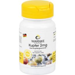 KUPFER 2 mg aus Kupfergluconat Tabletten 100 St. (30 g)