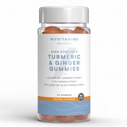 Kurkuma-und-Ingwer-Fruchtgummis - 60GUMMIES, 30Portionen - Orange (High Strength)