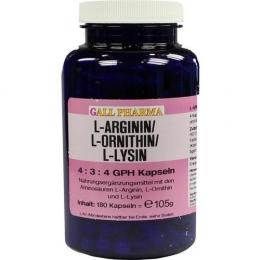 L-ARGININ/L-ORNITHIN/L-Lysin 4:3:4 GPH Kapseln 180 St.