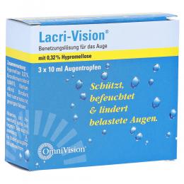 Ein aktuelles Angebot für Lacri-Vision Benetzungslösung für die Augen 3 X 10 ml Augentropfen Trockene & gereizte Augen - jetzt kaufen, Marke OmniVision GmbH.