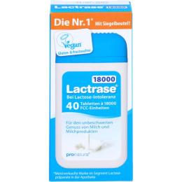 LACTRASE 18.000 FCC Tabletten teilbar im Spender 40 St. (9 g)